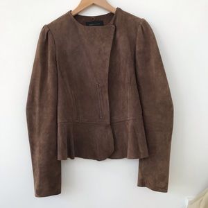 BCBG brown suede jacket